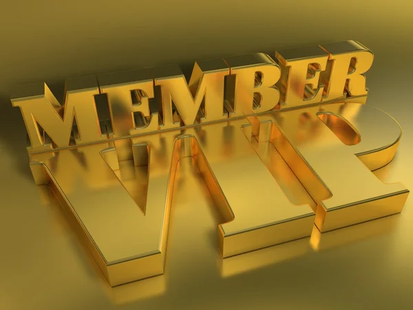 VIP member golden text — Stock Photo, Image