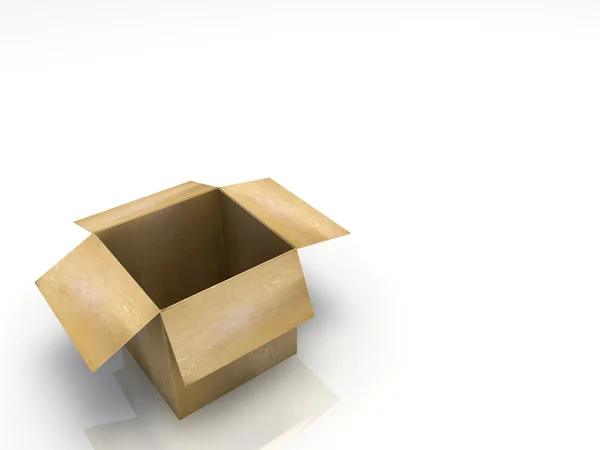 Geöffnete Pappverpackung — Stockfoto