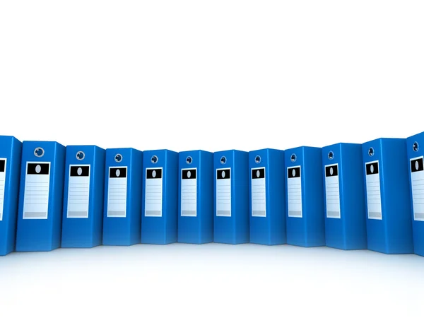 Row of File folders — Stock Photo, Image