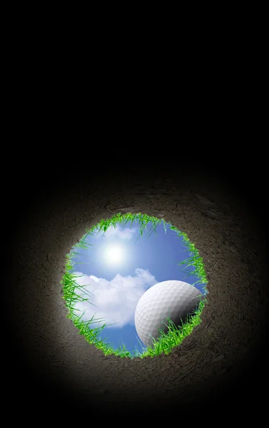 Golf topu görünümü — Stok fotoğraf