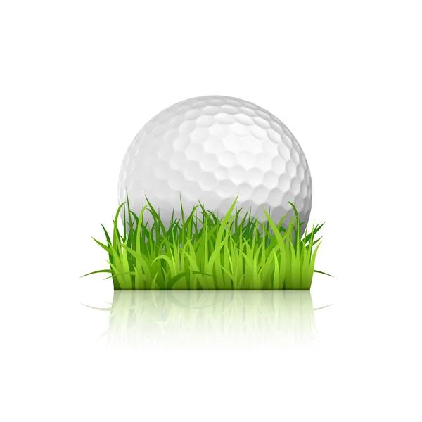 Golf ball on green grass — Stock Photo, Image