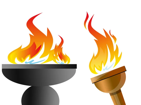 Oznaki ognia Olimpijskiego — Zdjęcie stockowe