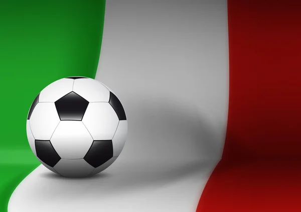 Bola en la bandera de Italia — Foto de Stock