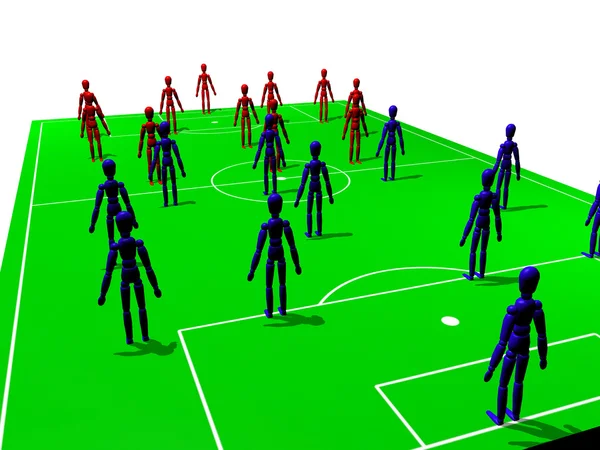 Football teams formation — Stock Photo, Image