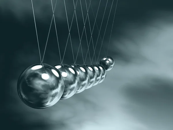 Chrome balancing spheres — Stock Photo, Image