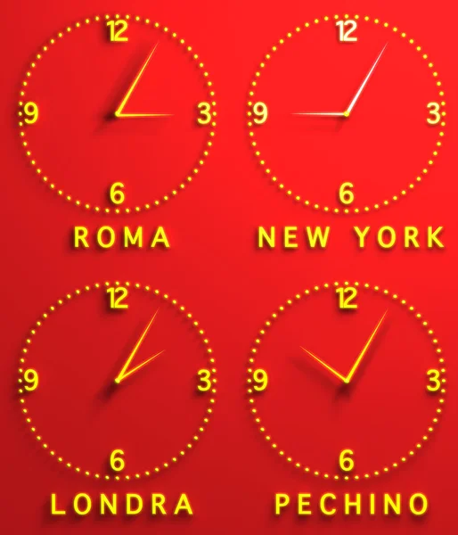 Clocks displaying time — Stock Photo, Image
