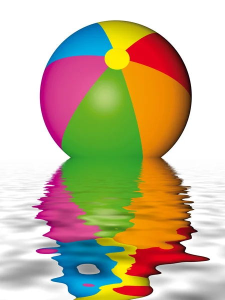 Bolas de praia em várias cores — Fotografia de Stock
