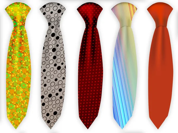 Set of different ties — Stock Photo, Image