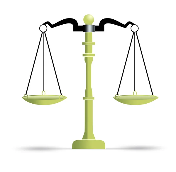 Green scales of justice — Stock Photo, Image