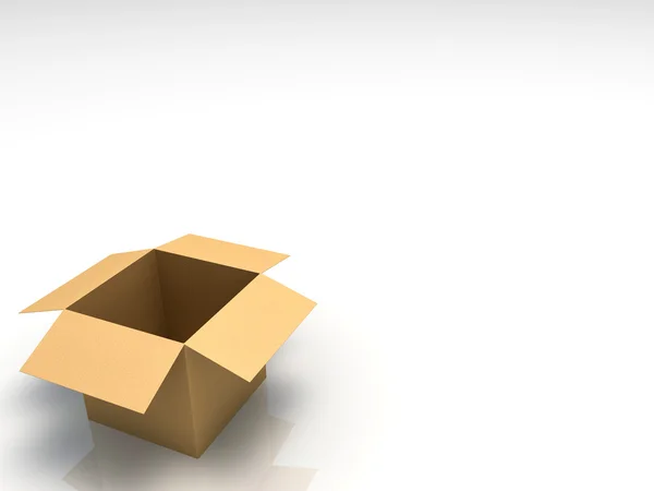 Otwarty pakiet kartonowych — Zdjęcie stockowe