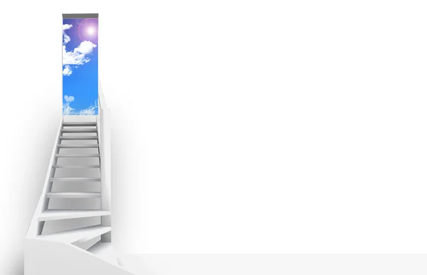 Virtual three-dimensional ladder into the sky — Stock Photo, Image