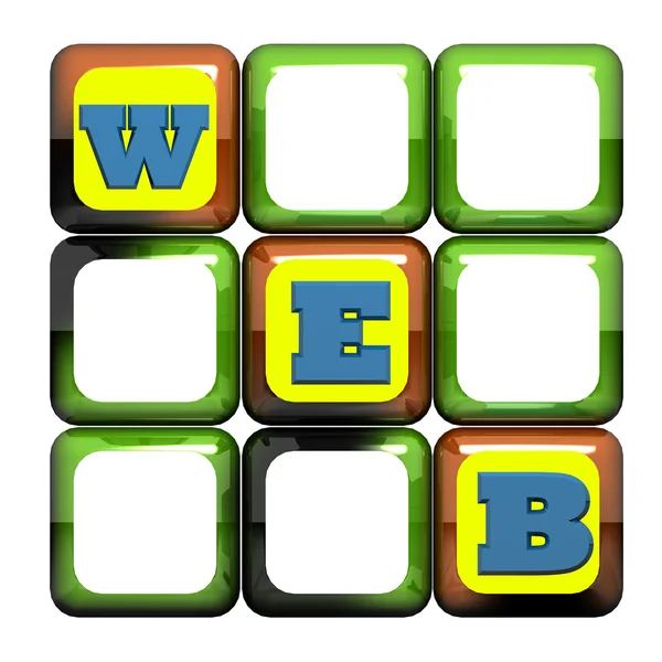 Web kub — Stockfoto