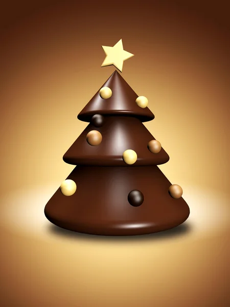 Chocolate christmas tree — Stock Photo, Image