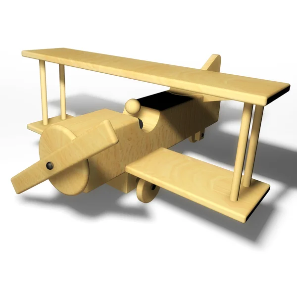 Wooden toy airplane — Stock Photo, Image