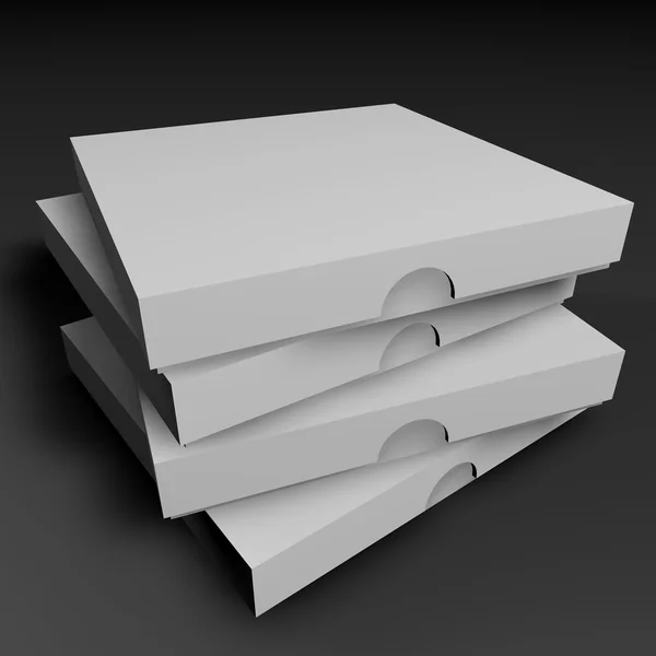 Cajas de cartón en blanco — Foto de Stock