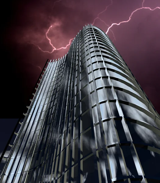 Grattacielo sulla tempesta — Foto Stock