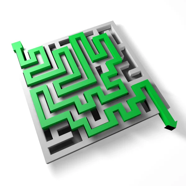Labirinto feito de papel — Fotografia de Stock
