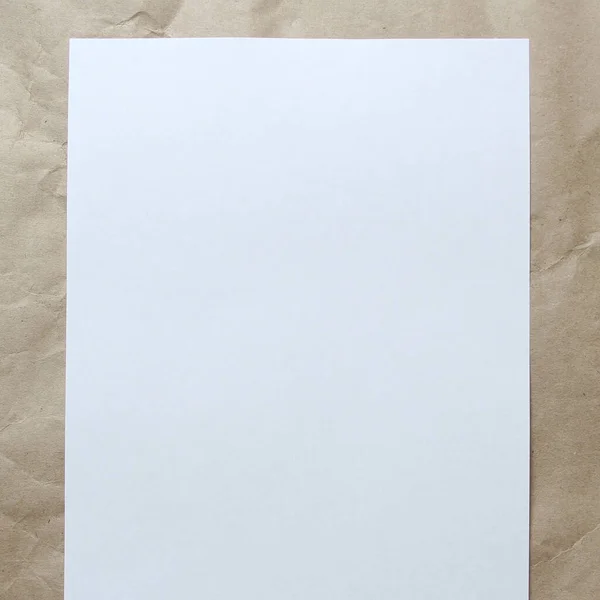 米色工艺纸上空白的A4格式页. — 图库照片