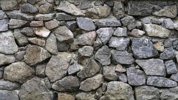 Construction Buildings Structures Natural Stone Natural Granite Fence Construction — Stock Photo, Image