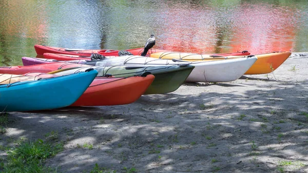 Kayak Lago Estacionamiento Kayak Alquiler Kayak — Foto de Stock
