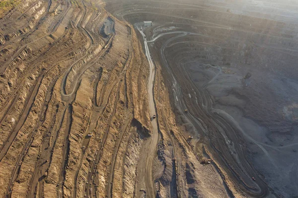 Minería Cielo Abierto Para Producción Acero Una Cantera Gigante Mineral — Foto de Stock