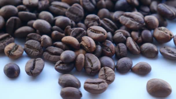 Roasted Coffee Beans Texture Background Coffee Beans Background Background Roasted — Stock Video