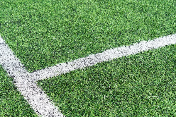 Białe Oznaczenia Boisku Piłki Nożnej — Zdjęcie stockowe