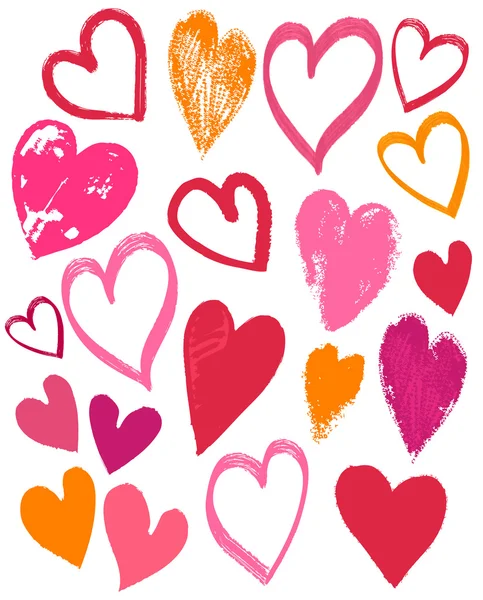 Hand Rita valentines hjärta, vektor — Stock vektor