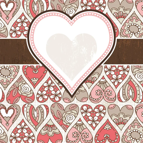 Valentine Hintergrund mit Farbe Herzen — Stockvektor