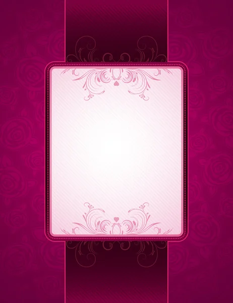 ピンクのバラの背景、ベクトル イラスト — ストックベクタ