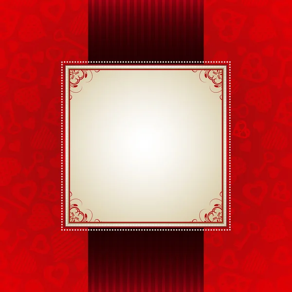 Fundo valentine vermelho, vetor — Vetor de Stock