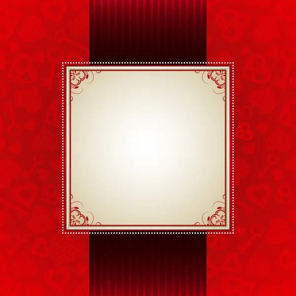 Red valentine background, vector — Stock Vector