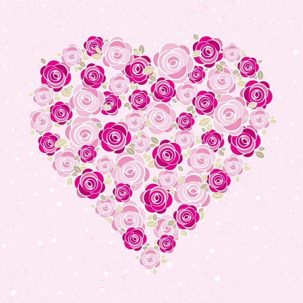 Corazón rosa de San Valentín, vector — Vector de stock