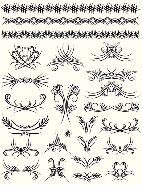 декоративные элементы, вектор
