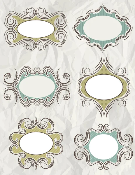 Decorative labels,vector — Stock Vector