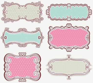 Dekoratif etiket, vektör