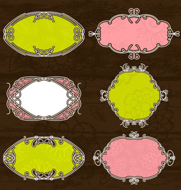 Dekoratif etiket, vektör