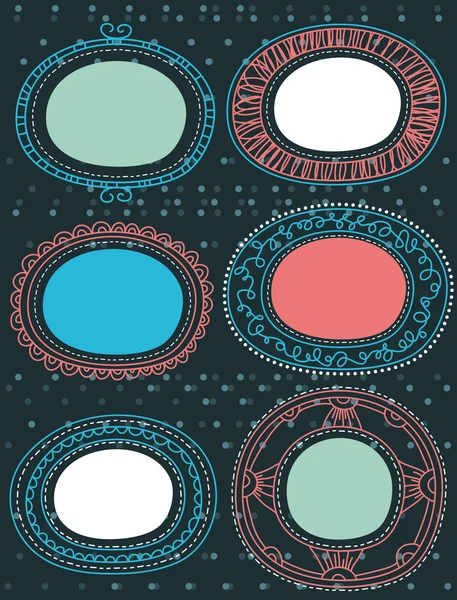 Decorative circle labels,vector — Stock Vector