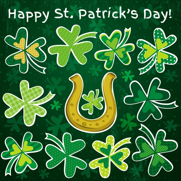 Tarjeta para el Día de San Patricio — Vector de stock