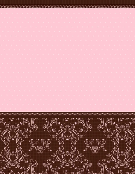 Fondo rosa con ornamentos decorativos, ilustración vectorial — Archivo Imágenes Vectoriales