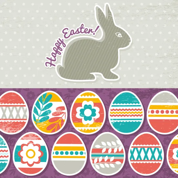 Background with easter eggs, vector — Stock Vector