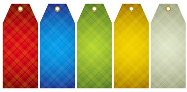 Beş işaretli etiket, vektör 