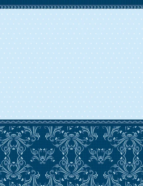 Fond bleu avec ornements décoratifs, illustration vectorielle — Image vectorielle