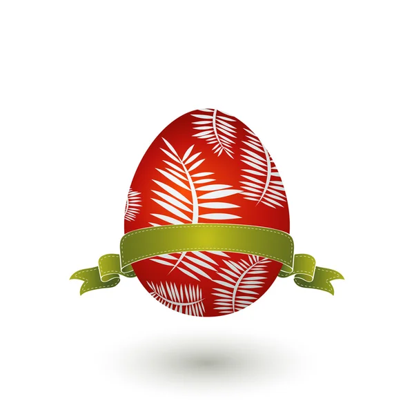 Red easter egg — Stock Vector