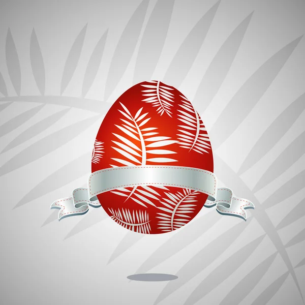 Red easter egg — Stock Vector