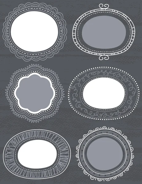 Dekorative Kreis-Etiketten für Design, Vektor — Stockvektor