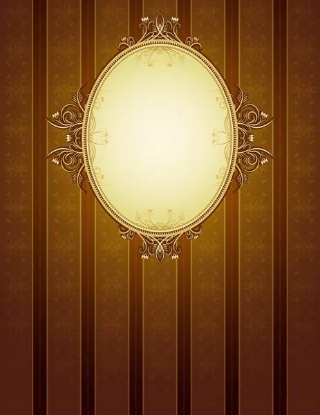 Brown classical background, vector — Stock Vector
