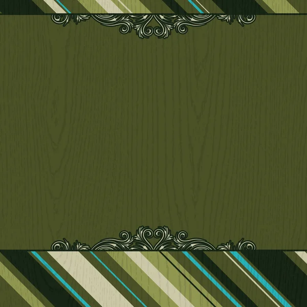 Groene houten achtergrond — Stockvector