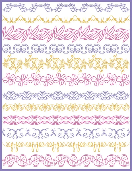 Conjunto de papel de encaje con flor, vector — Vector de stock