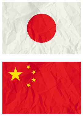 Japon ve Çin afiş, vektör